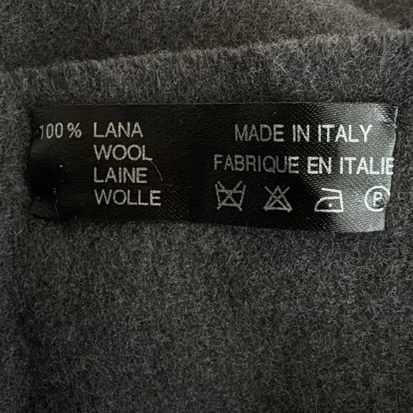 Auth FENDI Dark Gray Wool Scarf - Picture 4 of 5